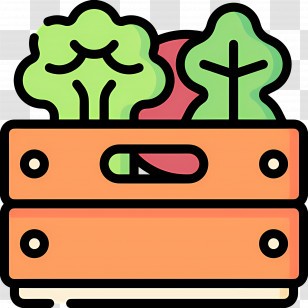 Harvest Box - Crate Of Fresh Vegetables Transparent PNG