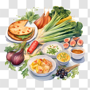 Fresh Vegetables - Assorted Vegetables And Food Items Transparent PNG