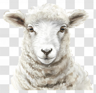 Lamb Sheep - Realistic Sheep Illustration In Detail Transparent PNG