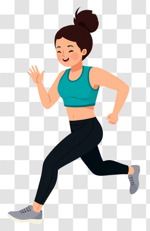 Running Woman - Running Woman In Fitness Outfit Transparent PNG