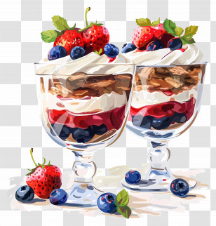 Parfaits - Berry Parfait Dessert Transparent PNG