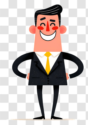 Businessman Feeling Happy - Smiling Businessman In Suit Transparent PNG