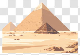 Egypt Pyramid - Egyptian Pyramids In The Desert Landscape Transparent PNG