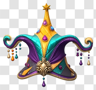 3d Model - Ornate Decorative Jester Hat Transparent PNG