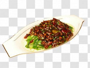 Chinese Cuisine Vegetarian Asian Bok Choy Meat - Roumo Fried Cabbage Transparent PNG