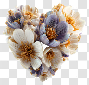 Heart Shaped Flower Arrangement - Heart Shaped Floral Arrangement Transparent PNG