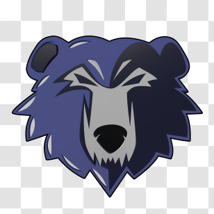 Bear Logo - Blue Bear Cartoon Head Design Transparent PNG