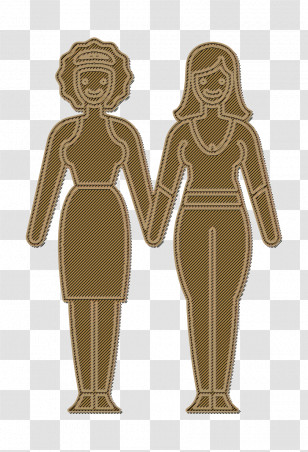 Lesbian Icon People Icon Linear Color Families Icon Transparent PNG