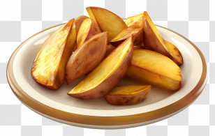 Potato Wedges - Plate Of Crispy Potato Wedges Transparent PNG
