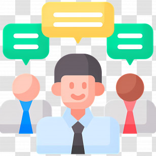 Group Discussion - Group Conversation With Speech Bubbles Icon Transparent PNG