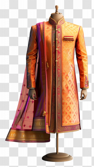 Indian Formal Wear - Elegant Traditional Outfit Transparent PNG