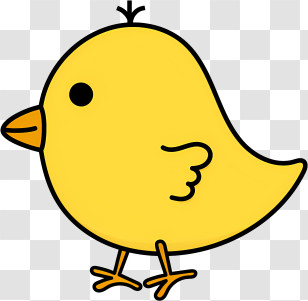Bird - Yellow Cartoon Chick Illustration Transparent PNG