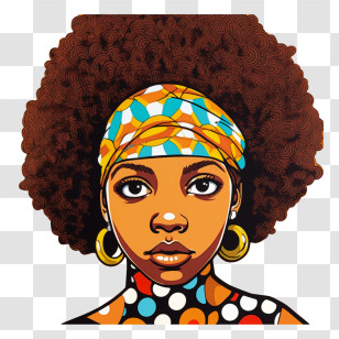 African Child
 - Stylish Woman With Afro And Headband Transparent PNG