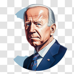 Biden
 - Cartoon Male Portrait In Formal Style Transparent PNG