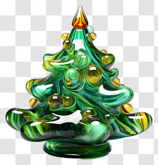 Christmas Tree Decoration - Beautiful Glass Christmas Tree Ornament Transparent PNG