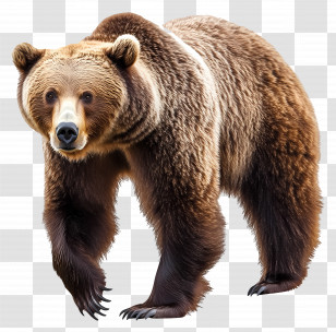 Grizzly Bear - Illustration Of A Grizzly Bear Transparent PNG