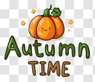 Autumn Logo Word - Autumn Time Pumpkin Graphic Transparent PNG