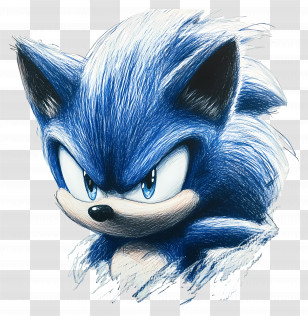 Sonic The Hedgehog - Blue Hedgehog Illustration Transparent PNG