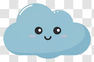 Cartoon Cloud - Cute Smiling Cloud Cartoon Transparent PNG