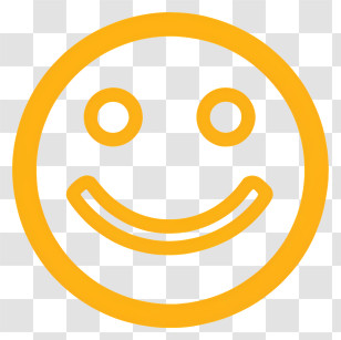 Cartoon - Bright Yellow Smiling Face Icon Transparent PNG