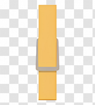 Wood Clip - Yellow Strap With Buckle Transparent PNG