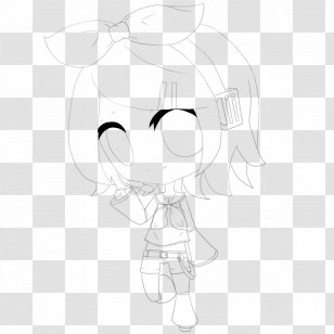 Headgear Line Art White Sketch - Flower - Ear Transparent PNG