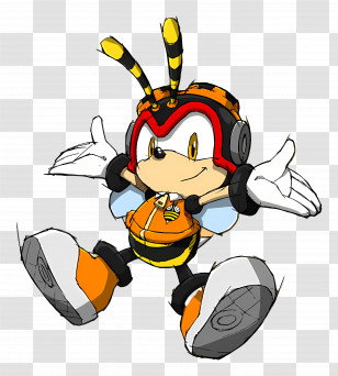 Sonic The Hedgehog - Bee-Like Character With Wings And Helmet Transparent PNG