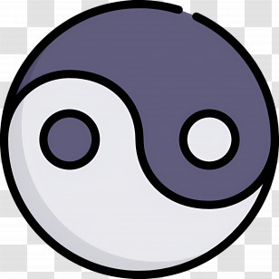 Yin Yang - Yin Yang Symbol With Minimalistic Style Transparent PNG