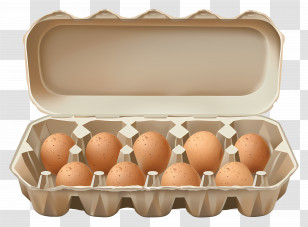 Carton Of Eggs - Egg Carton With Brown Eggs Transparent PNG
