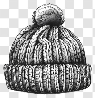 Knit Cap - Knitted Winter Hat Transparent PNG