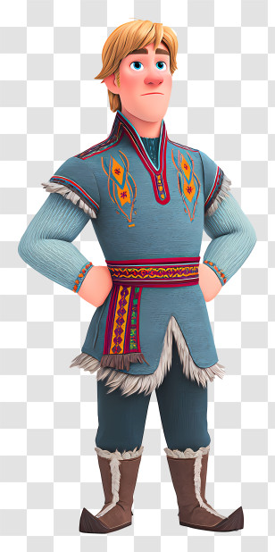 Frozen Kristoff - Confident Man In Traditional Outfit Transparent PNG