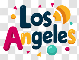 Los Angeles - Los Angeles Colorful Logo Transparent PNG