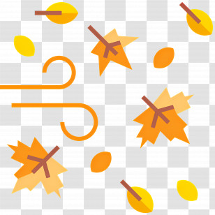 Autumn Leaves - Autumn Leaves Falling With Wind Illustration Transparent PNG