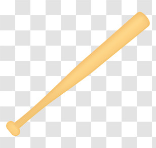 Baseball - Yellow Baseball Bat Illustration Transparent PNG