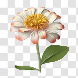 White And Orange Flower - Beautiful White And Orange Flower Transparent PNG
