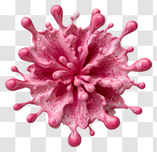 Pink Watercolour Splash - Dynamic Pink Splash Art Transparent PNG