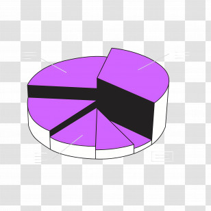 Chart - Purple And Black Pie Chart Transparent PNG