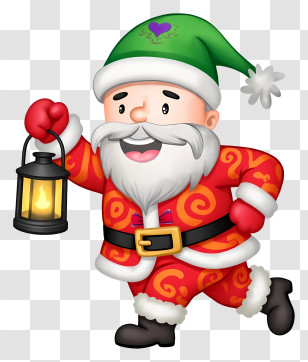 Christmas Santa Claus - Santa Claus With Lantern Transparent PNG