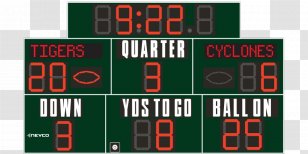 Scoreboard Nevco Inc. Sports Venue Display Device Light-emitting Diode - Text - Soccer Transparent PNG