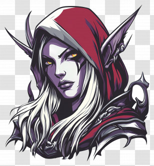 Sylvanas Windrunner - Fantasy Elf Character Transparent PNG