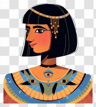 Egyptian Queen - Egyptian Woman With Traditional Jewelry Transparent PNG