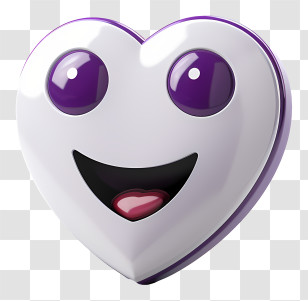 Plastic Heart - Happy Cartoon Heart Illustration Transparent PNG