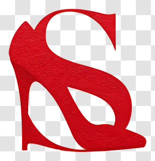 Shoe Logo - Red High-Heel 'S' Logo Transparent PNG