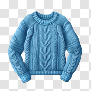 Christmas Sweater - Blue Knit Sweater Illustration Transparent PNG