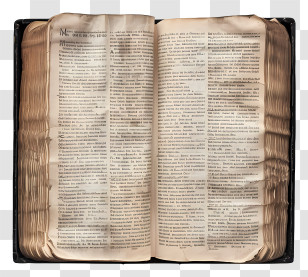 Vintage Book - Old Book With Text Transparent PNG