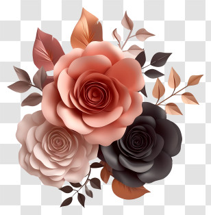 Valentine - Elegant Rose Floral Arrangement Transparent PNG