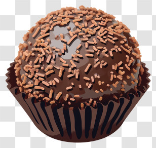 Flat Brigadeiro - Delicious Chocolate Truffle Treat Transparent PNG