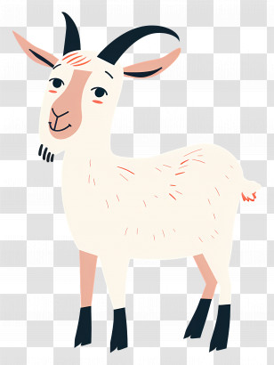 Cartoon Goat - Cartoon Goat Illustration Transparent PNG