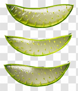 Aloe Vera Slices - Illustration Of Fresh Aloe Vera Slices Transparent PNG