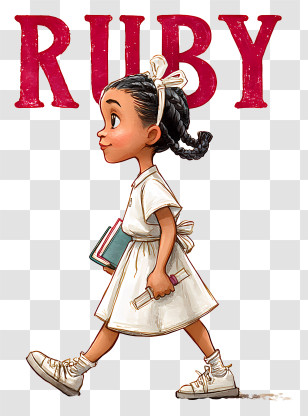 Ruby - Ruby Walking Girl Transparent PNG